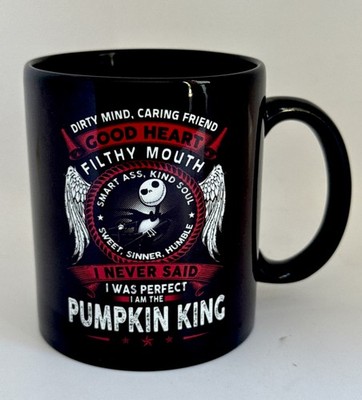 Orca Coatings Black/Red Cup Smiling Jack Skellington Pumpkin King 8oz Ceramic