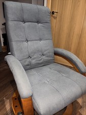 Debenhams Grey 360 swivel recliner Armchair With Matching Footstool
