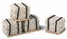 Model Railstuff 540 HO Pallets of Concrete Blocks ( (Pack of 4)