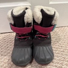 Cat  Jack Girls Winter Snow Boots Thermolite Insulated Size 12 Pink Black