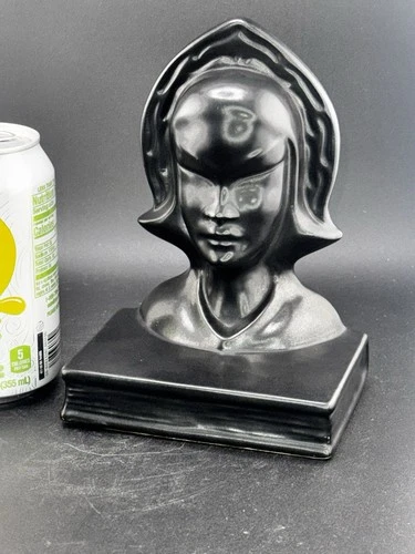 Roseville Black Burmese #81-B Male Single Bookend In Excellent Mint Condition