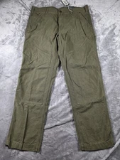 NWT Alpine Design Utility Pants Vtg Olive Casual Outdoor Organic Cotton 34x30
