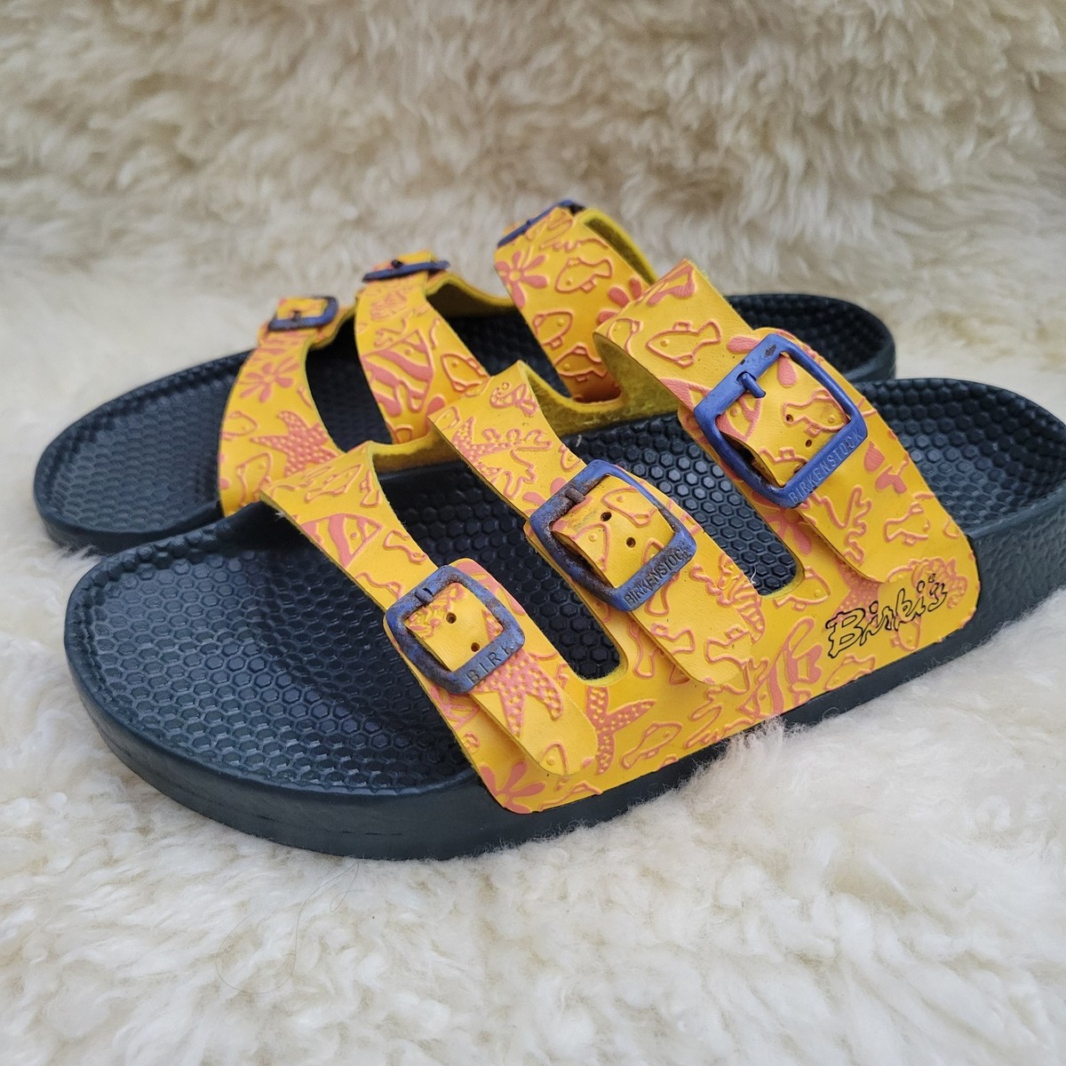 Birkenstock Size 41 Womens 10 US orange triple straps  display picture 3