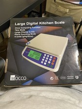 Large Digital Kitchen Scale 40kg/88lb Stainless Steel Price Computing Scale C...