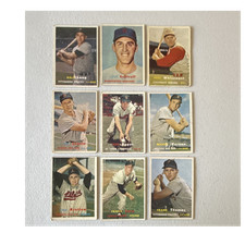1957 Topps MLB Card Lot x9 Dale Long, Frank Lary, Ken Boyer, Ted Lepcio, Kretlow