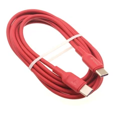 For Galaxy A05/A06/A07 - Red 6ft Long Cable USB-C to Type-C PD Fast Charger