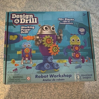 Educational Insights Design & Drill Robot Workshop EI-4177 70+ Pieces Drill