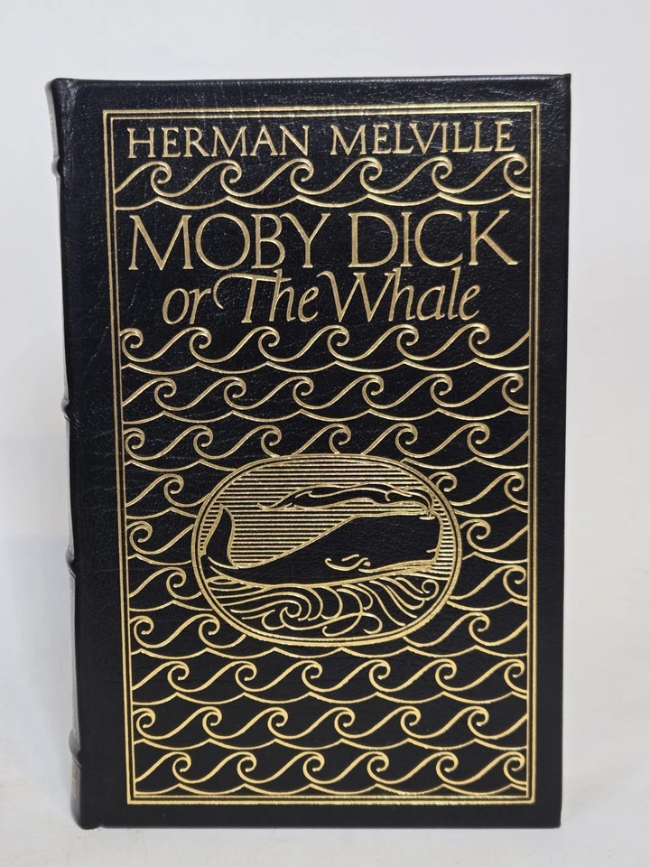 Moby Dick or The Whale Hardcover Book By Herman Melville Leather Bound, 1977 - Image 3 of 4