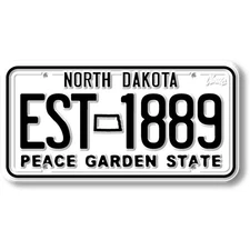 North Dakota State License Plate Magnet by Classic Magnets, 1.9" x 3.8"