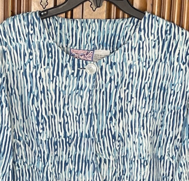 April Cornell Womens Jacket Medium Blue White Office Professional Everyday - Image 2 of 4