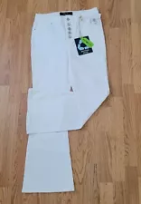 Pantalon Blanco Para Dama Flare High Rise