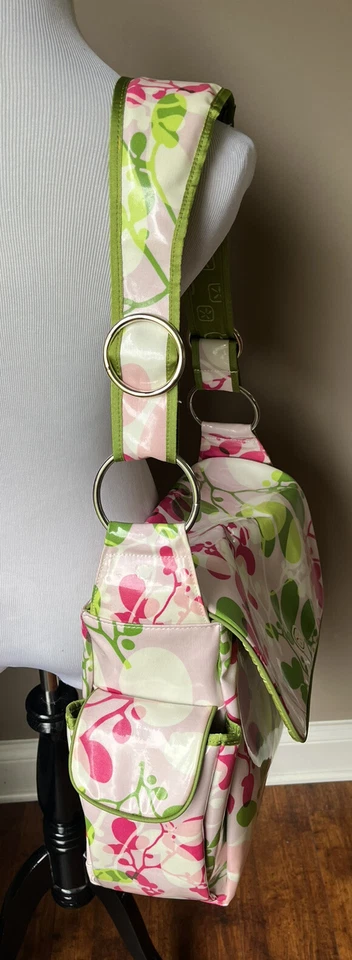 Bolso de pañales Fleurville MotherShip bebé en rosa y verde floral nuevo con etiquetas Foto 2 de 4