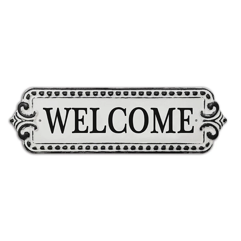Cartello vintage in latta con scritta Welcome to My She Shed