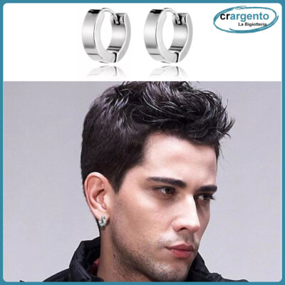Mini orecchini a cerchio in argento scanalato da 10 mm