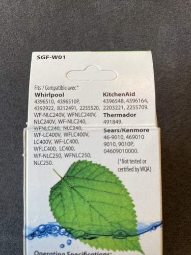 Filters 1 Pack Swift SgfW01 Refrigerator Water Filter - Picture 4 of 4