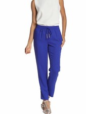 DVF Diane Von Furstenberg Womens Bennet Pants Blue Drawstring Sz 4 NWT 298