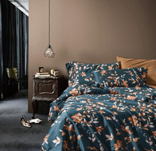 Autumn Leaf Watercolor Duvet Cover Set - Fall Colors, King Size