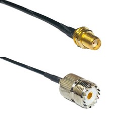 LMR100 SMA FEMALE to SO239 UHF Female Coax RF Cable USA-Ship Lot