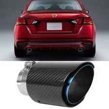 Real Carbon Fiber Exhaust Tip 2.5in 3.5 Out Stainless Steel For Nissan Altima Real Carbon Fiber Exhaust Tip 2.5in 3.5 Out Stainless Steel For Nissan Altima