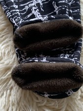 Plush faux fur Fleece lined Stretch LEGGINGS Lounge Winter WOMEN'S OS