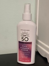 BATH  BODY WORKS SPF 50 SUNSCREEN in PINK PINEAPPLE SUNRISE SPRAY 6 OZ. NEW