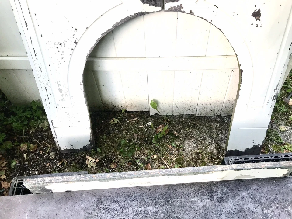 Antiguo estante de chimenea envolvente piedra de jabón #tallado en la parte posterior 4861 Foto 2 de 4