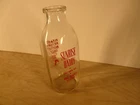 1-Quart, Glass Milk Bottle--Sunrise Dairy, Gastonia--VINTAGE