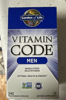 Garden of Life Vitamin Code Whole Food Multivitamin for Men 240 Capsules 2/25