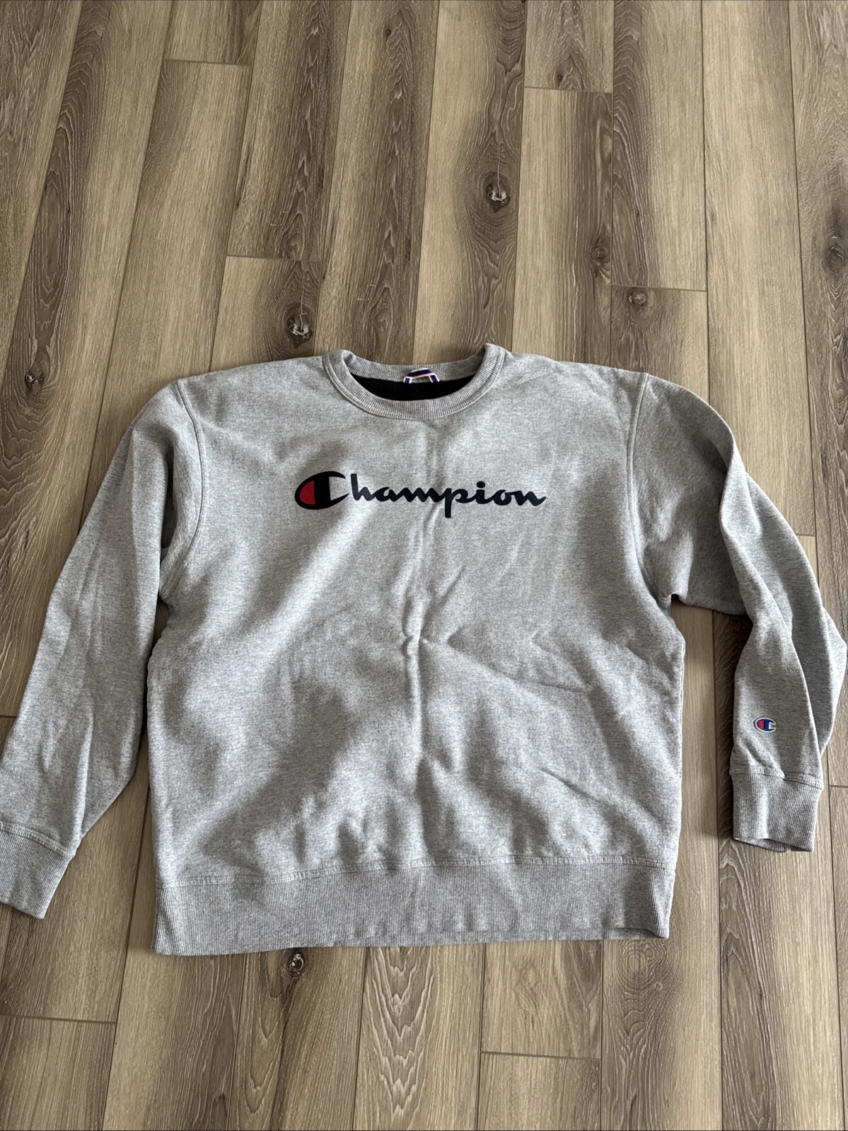 Grey Champion Crew Neck T-Shirt for Men Comfortable Casual Wear