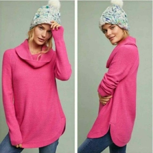 Hot Pink Cowl Neck Sweater Size 