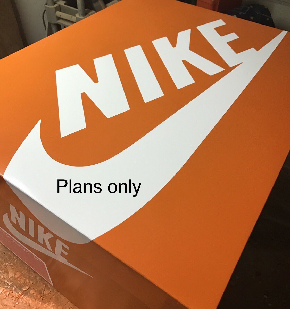 Nike Giant Shoe Box. PLANS ONLY. Digital Images, eBay