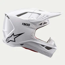 Alpinestars Supertech M10 Solid Helmet White Glossy M&G Small
