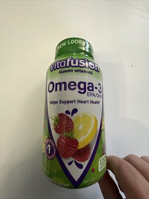 vitafusion Omega-3 Gummy Vitamins - 120 Count Raspberry Lemonade Flavor