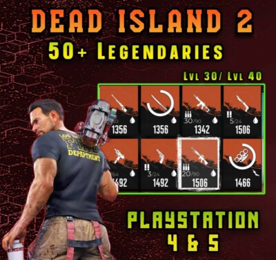 DEAD ISLAND 2   ALL 50 LEGENDARY Weapons & 2,000,000+ In-Game Money   [PS4/PS5]