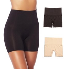 Yummie Seamless Shaping Shortie 2-pack in 607-703 Black/Nude, Size M/L