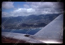 sl06 Original Slide 1960's Hawaii Kauai Aerial view from Airplane 902a