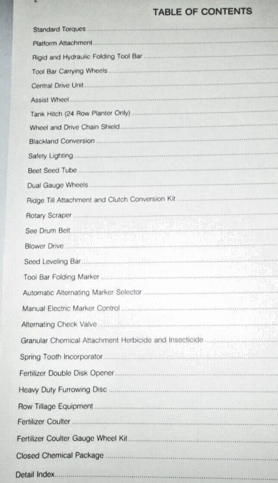 *Case IH 900 950 Planter Attachments Installation Manual ORIGINAL 7-60190 10/93 - Image 2 of 4