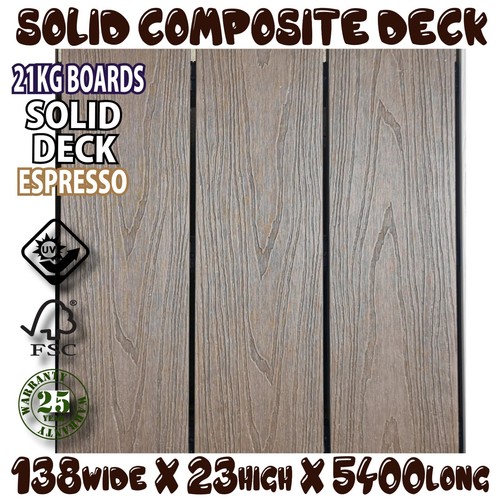 TEAK COMPOSITE DECKING Eco - 25 year warranty - 5.4m boards and 138mm wide - DIY - Picture 9 of 11