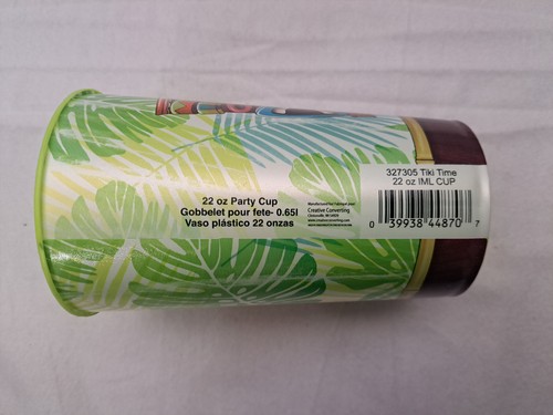 Lot of 4 Creative Converting Party Cups (22 Oz) - Tiki Time (Unused)#327305 - Picture 3 of 5