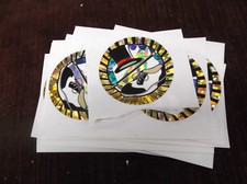 lot of 20 trophy parts top hat tap dance full color mylar 2" diameter