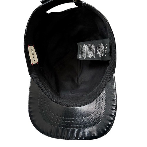 GUCCI Montecarlo Unisex/Mens Black Logo Baseball Cap Size Large - 第 4/9 張圖片
