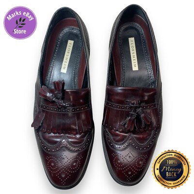 Florsheim Men’s Burgundy Leather Tassel Loafers,  Size‎ 10 EEE s-l400.jpg main image 4
