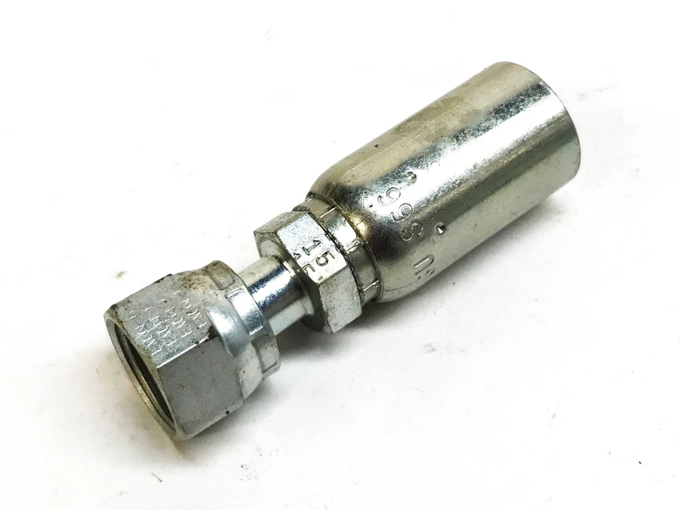 Eaton 3/8" x 3/8" Swivel Hydraulic Hose Fitting 06U-S66 [Lot of 2] NOS - Image 4 of 4