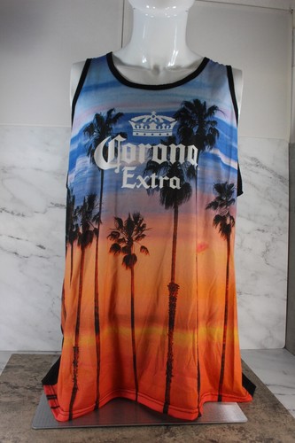 Corona Herren Rashguard Tank Top – Extra Tropical Island, Feuchtigkeitsableitend, Für Strand & Fitness