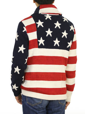 Polo Ralph Lauren Shawl Cardigan Sweaters Stars & Stripes USA Flag