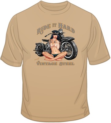 Ride It Hard Vintage Steel T Shirt You Choose Style, Size, Color 10576