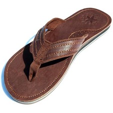 SEESTERN Herren Leder Zehentrenner Zehensandale Zehensteg Sandalen Gr.40-50 dbw