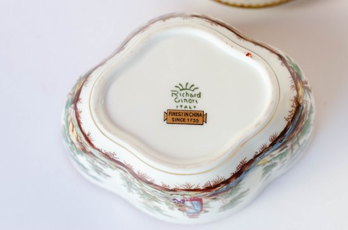 Richard Ginori Mantova Porcelain Trinket Box Rosebud Finial Romanticism - Picture 10 of 10