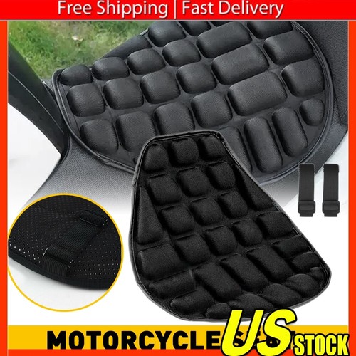 Motorcycle Gel Seat Cushion Comfort Shock Pad Cover Breathable Pressure Relief eBay