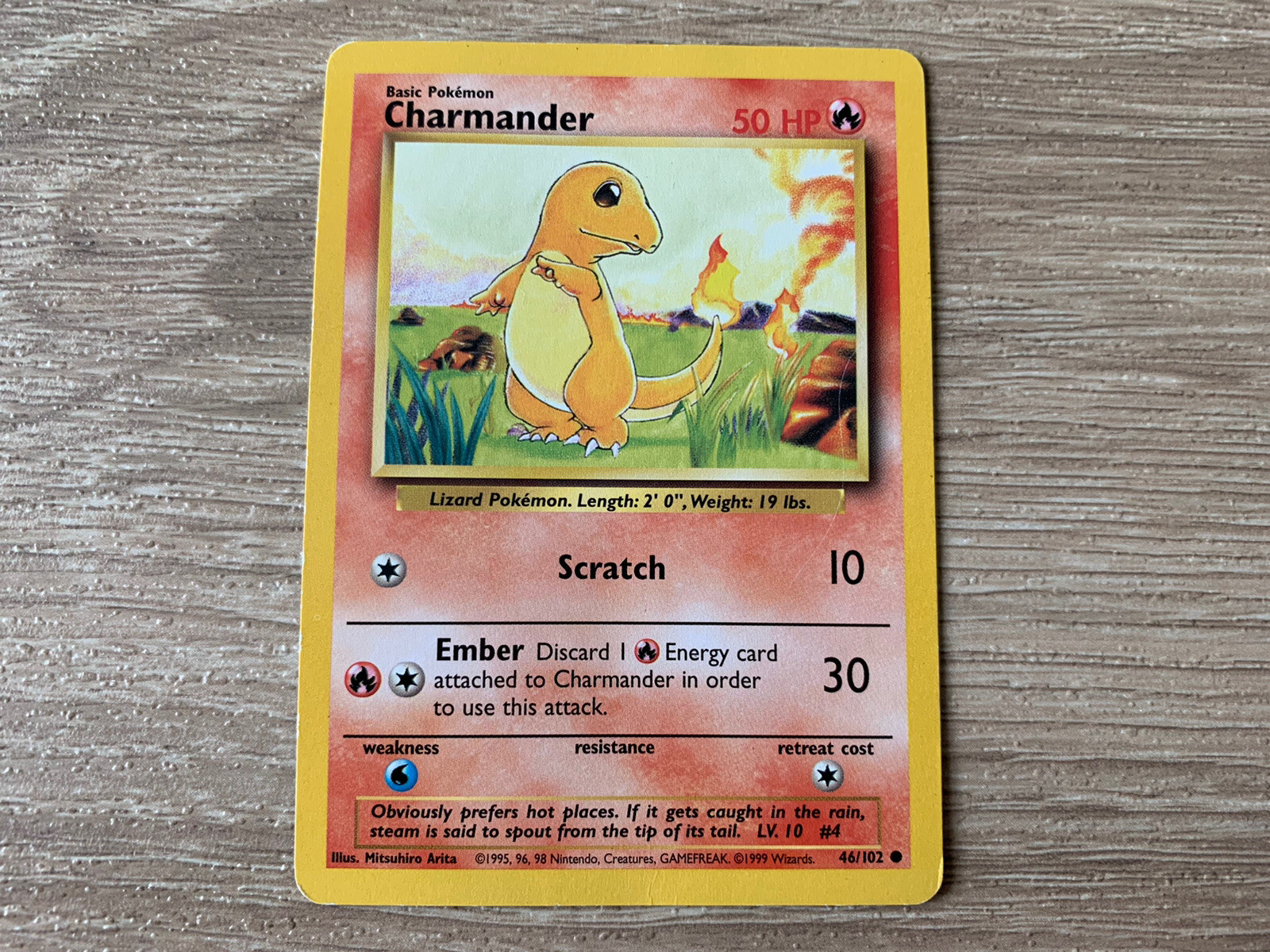 Charmander Base Set Pokemon Card 46/102 Common 1999 WoTC